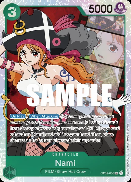 Nami OP02-036 One Piece Card Game OP-02