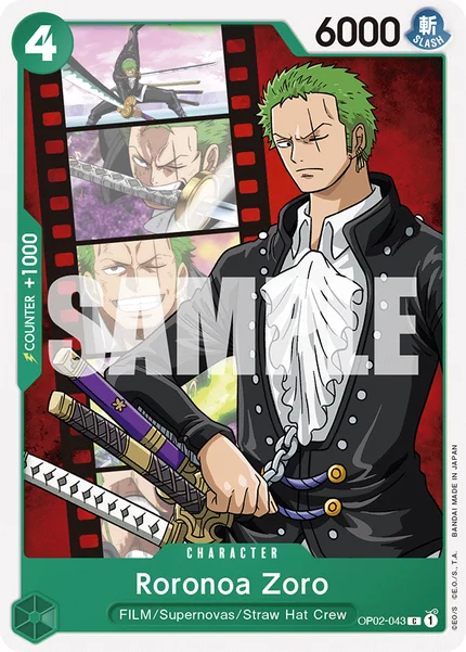 Roronoa Zoro OP02-043_p1 One Piece Card Game ST-11