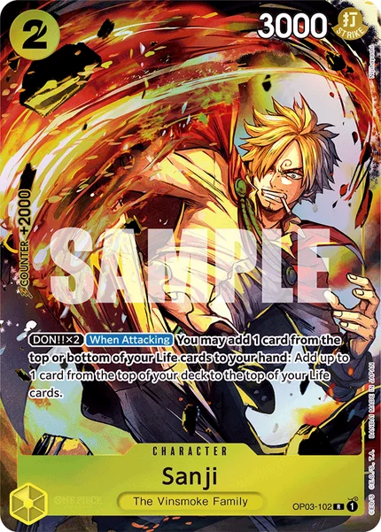 Sanji OP03-102_p2 One Piece Card Game Promo
