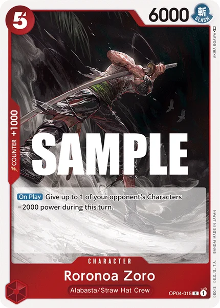 Roronoa Zoro OP04-015 One Piece Card Game OP-04