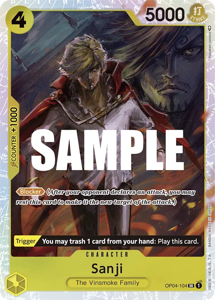 Sanji OP04-104 One Piece Card Game OP-04