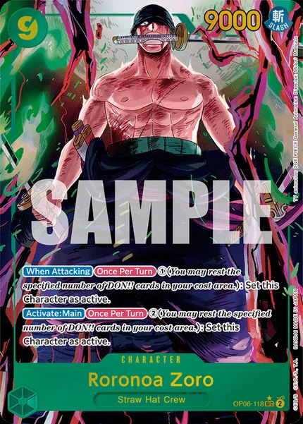 Roronoa Zoro OP06-118_p1 One Piece Card Game OP-06