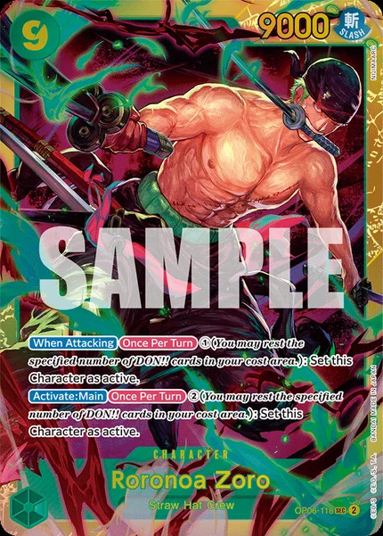 Roronoa Zoro OP06-118 One Piece Card Game OP-06