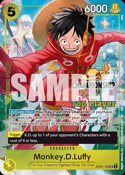 Monkey.D.Luffy OP07-109_p3 One Piece Card Game Promo