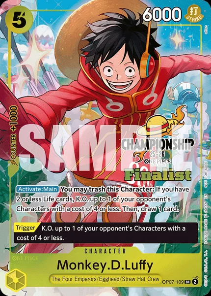 Monkey.D.Luffy OP07-109_p4 One Piece Card Game Promo
