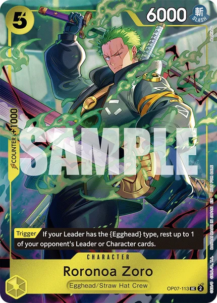 Roronoa Zoro OP07-113_p1 One Piece Card Game Promo