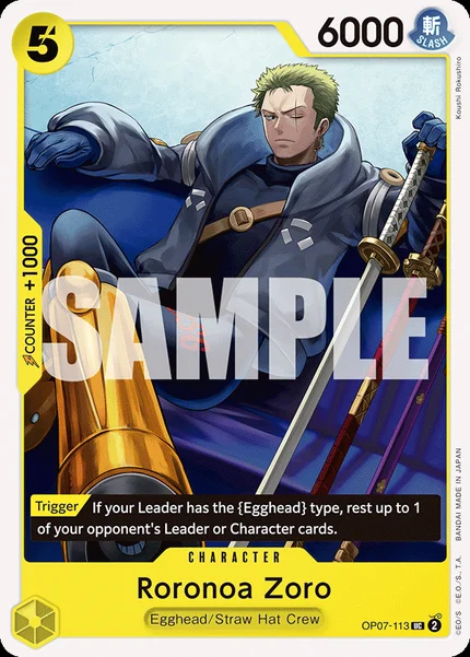 Roronoa Zoro OP07-113 One Piece Card Game OP-07