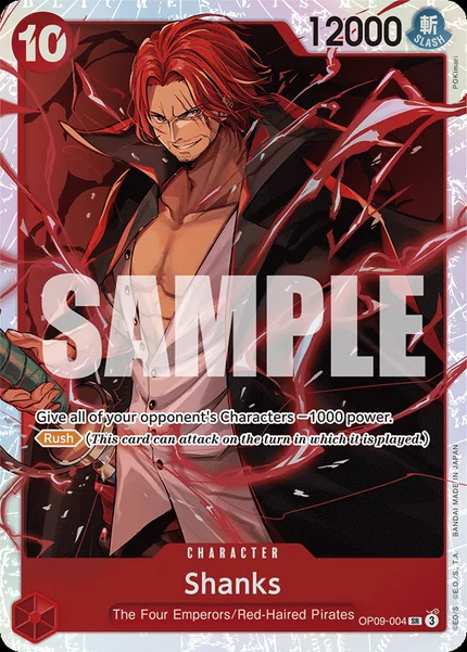 Shanks OP09-004 One Piece Card Game OP-09