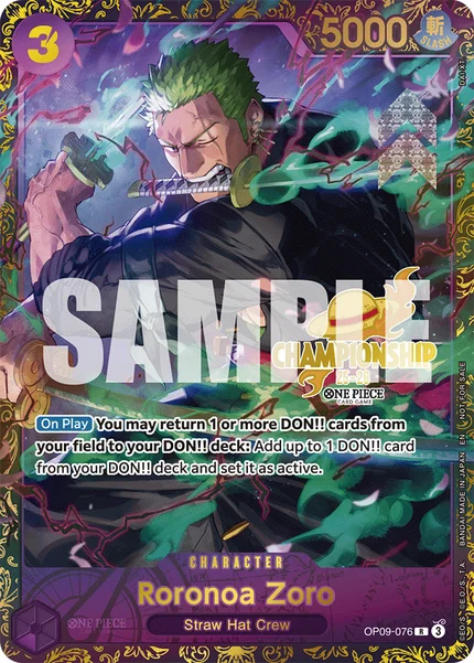 Roronoa Zoro OP09-076_p1 One Piece Card Game Promo