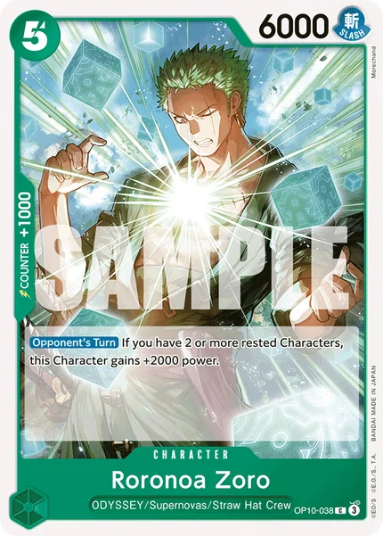 Roronoa Zoro OP10-038 One Piece Card Game OP-10