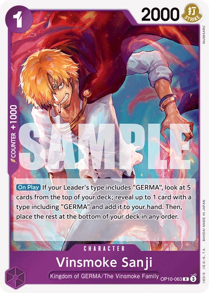 Vinsmoke Sanji OP10-063 One Piece Card Game OP-10