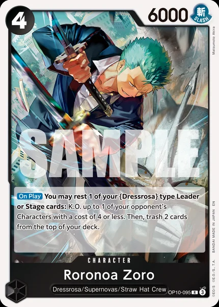 Roronoa Zoro OP10-095_r1 One Piece Card Game PRB-02
