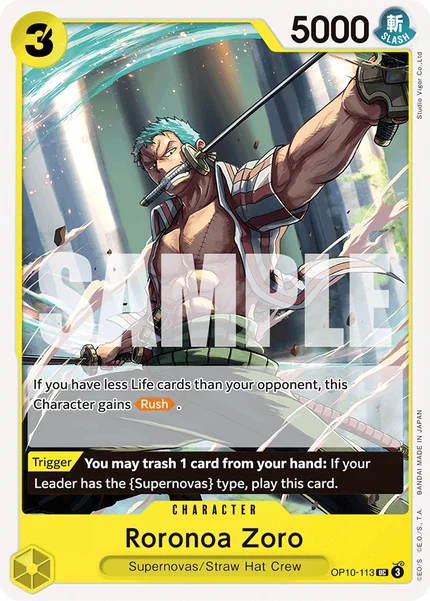 Roronoa Zoro OP10-113 One Piece Card Game OP-10
