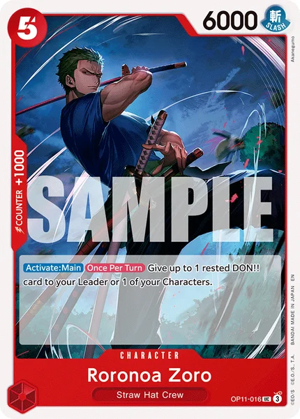 Roronoa Zoro OP11-016 One Piece Card Game OP-11