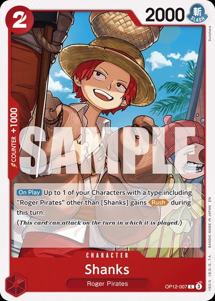 Shanks OP12-007 One Piece Card Game OP-12