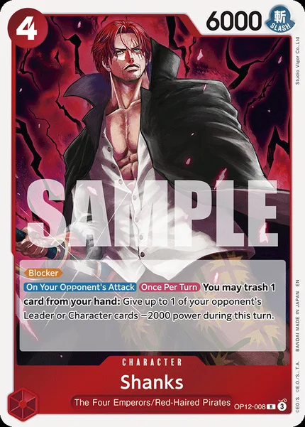 Shanks OP12-008 One Piece Card Game OP-12