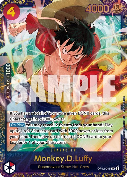 Monkey.D.Luffy OP12-015_p2 One Piece Card Game Promo