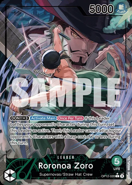 Roronoa Zoro OP12-020_p1 One Piece Card Game OP-12