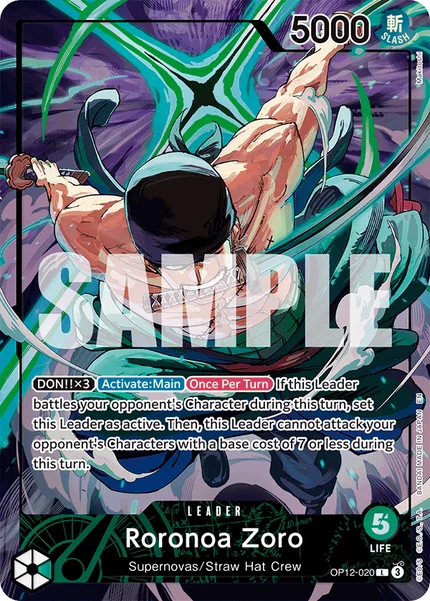 Roronoa Zoro OP12-020_p4 One Piece Card Game Promo