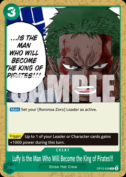 Luffy Is the Man Who Will Become the King of Pirates!!! OP12-039_p2 One Piece Card Game ST-32