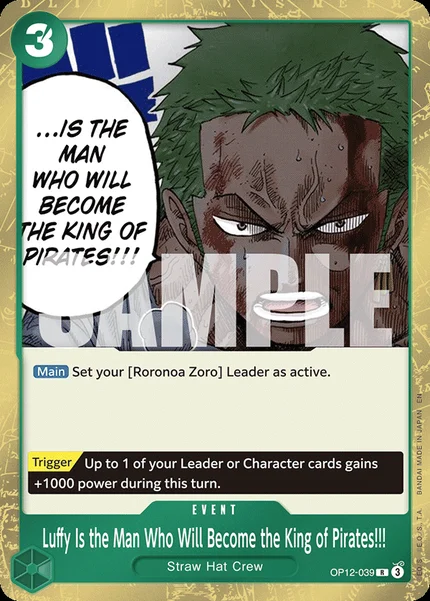 Luffy Is the Man Who Will Become the King of Pirates!!! OP12-039 One Piece Card Game OP-12