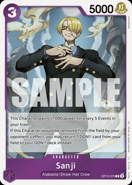 Sanji OP12-070 One Piece Card Game OP-12
