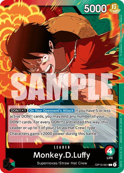 Monkey.D.Luffy OP13-001 One Piece Card Game OP-13