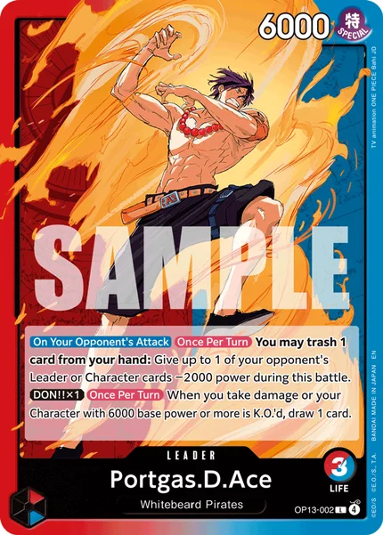 Portgas.D.Ace OP13-002 One Piece Card Game OP-13
