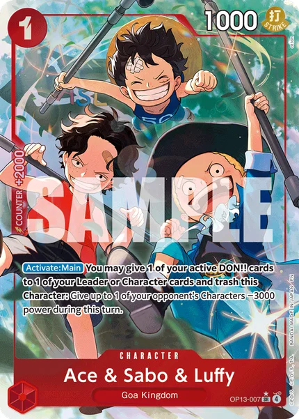 Ace & Sabo & Luffy OP13-007_p1 One Piece Card Game OP-13