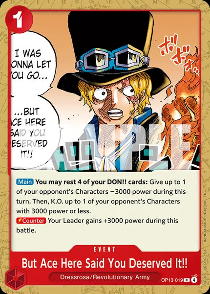 But Ace Here Said You Deserved It!! OP13-019_p2 One Piece Card Game ST-35