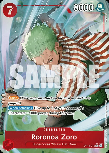 Roronoa Zoro OP14-015_p1 One Piece Card Game OP14-EB04