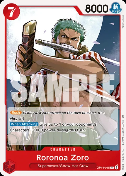 Roronoa Zoro OP14-015_r1 One Piece Card Game ST-31