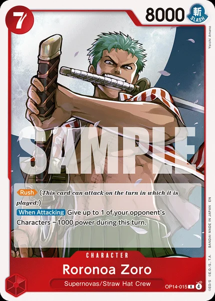 Roronoa Zoro OP14-015 One Piece Card Game OP14-EB04