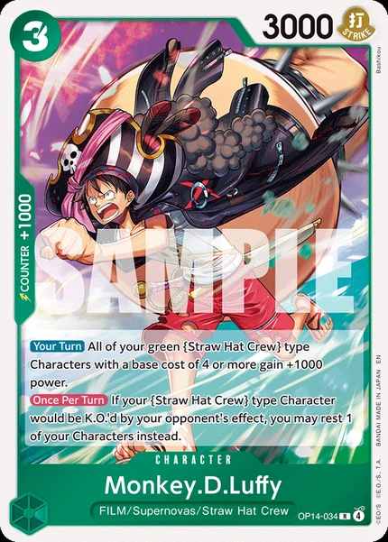 Monkey.D.Luffy OP14-034 One Piece Card Game OP14-EB04