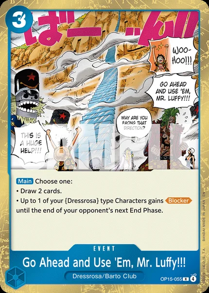 Go Ahead and Use 'Em, Mr. Luffy!!! OP15-055 One Piece Card Game OP15-EB04
