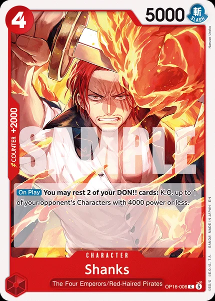 Shanks OP16-006 One Piece Card Game OP-16