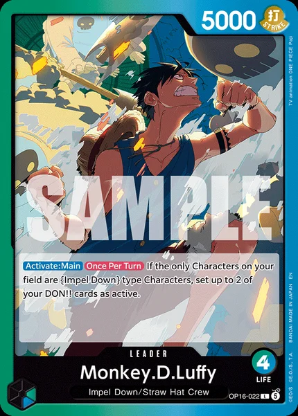 Monkey.D.Luffy OP16-022 One Piece Card Game OP-16