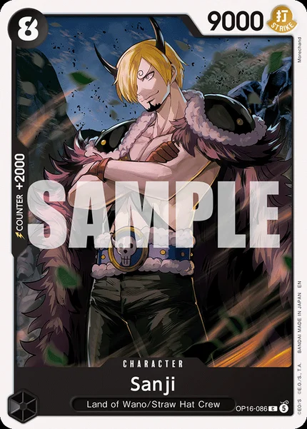 Sanji OP16-086 One Piece Card Game OP-16