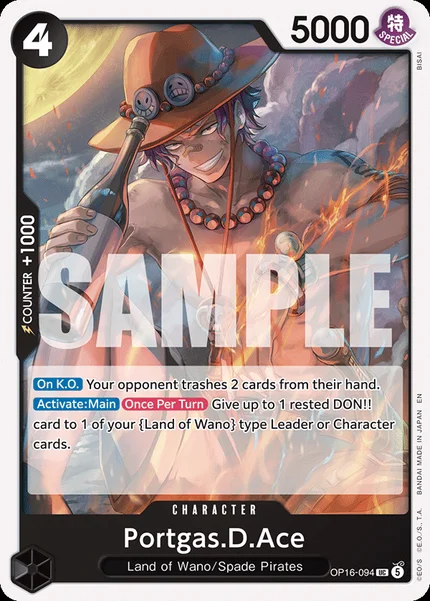 Portgas.D.Ace OP16-094 One Piece Card Game OP-16