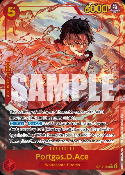 Portgas.D.Ace OP16-118_p1 One Piece Card Game OP-16