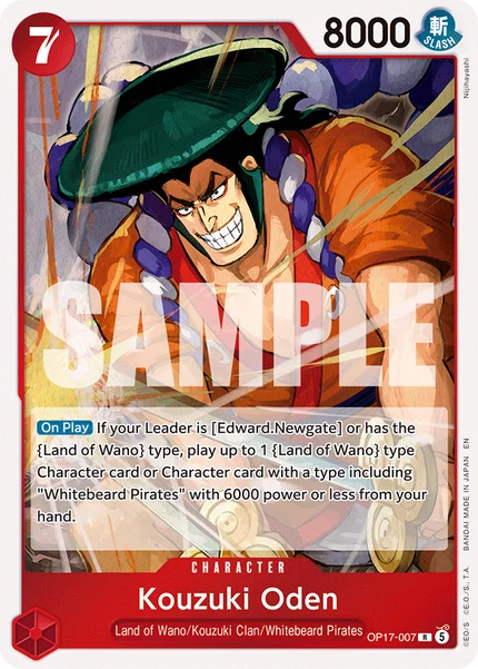 Kouzuki Oden OP17-007 OP-17 One Piece Card Game