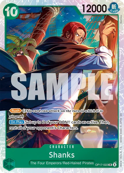 Shanks OP17-022 One Piece Card Game OP-17