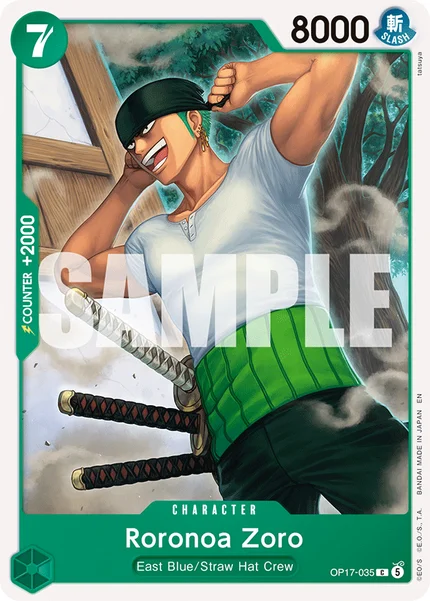Roronoa Zoro OP17-035 OP-17 One Piece Card Game