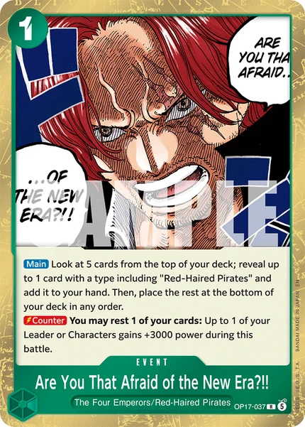 Are You That Afraid of the New Era?!! OP17-037 OP-17 One Piece Card Game
