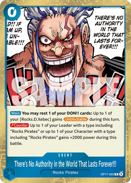 There's No Authority in the World That Lasts Forever!!! OP17-055 OP-17 One Piece Card Game