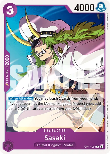Sasaki OP17-068 OP-17 One Piece Card Game