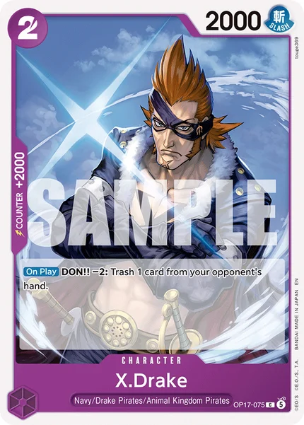 X.Drake OP17-075 OP-17 One Piece Card Game