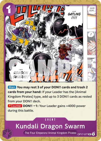 Kundali Dragon Swarm OP17-077 OP-17 One Piece Card Game