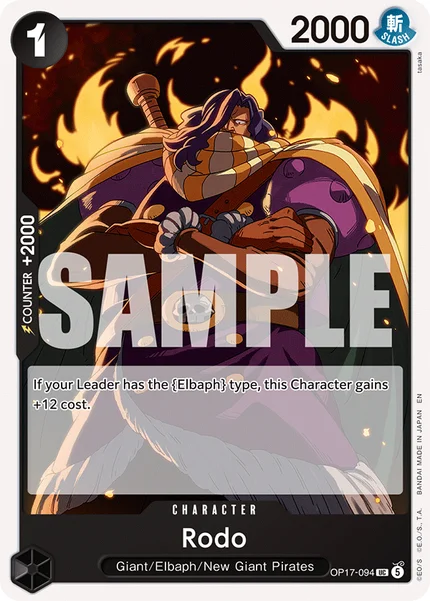 Rodo OP17-094 OP-17 One Piece Card Game