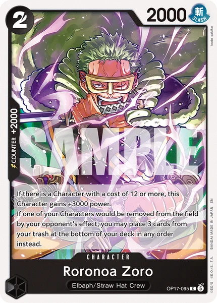 Roronoa Zoro OP17-095 One Piece Card Game OP-17